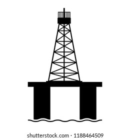 Isolated oil platform icon