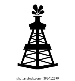 Isolated oil tower on a white background