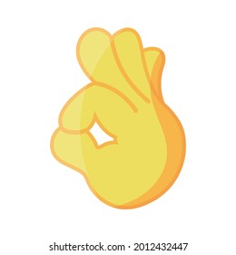 Isolated Ok Hand Emoji Icon Vector Illustration