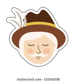 Isolated oktoberfest icon of germany culture