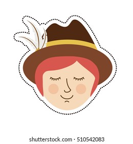 Isolated oktoberfest icon of germany culture