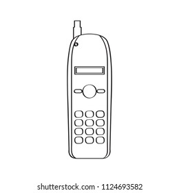 Isolated old cellphone icon