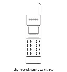 Isolated old cellphone icon