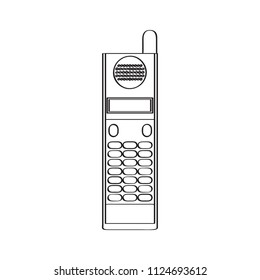 Isolated old cellphone icon