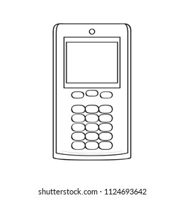 Isolated old cellphone icon
