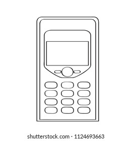 Isolated old cellphone icon