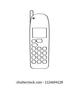 Isolated old cellphone icon
