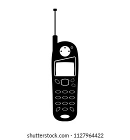 Isolated old cellphone icon