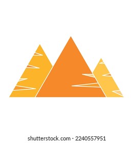 Isolated old egyptian pyramids icon Vector