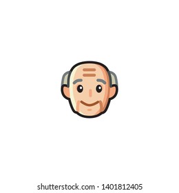 Isolated Old Man Emoji, Emoticon, Vector Icon, Pictogram