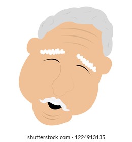 Isolated old man. Grandparent. Vector illustration design