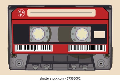 isolated old retro audio tape