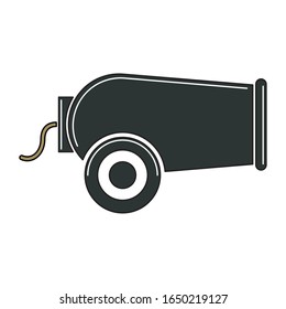 Icono de canon de guerra antigua aislado - Ilustración vectorial