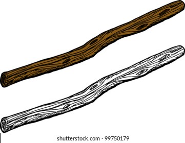 Wooden Stick Vector Art & Graphics