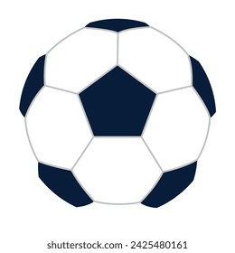 Ilustración aislada del vector del icono del balón de fútbol de colores