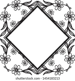 Isolated on a white backdrop, various elegant floral frames, for design wallpaper of cards. Vector