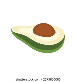 Isolated on white background, avocado vector illustration design