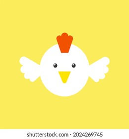 isolated on white background. bird farm animal concept icon, vector illustration and stock