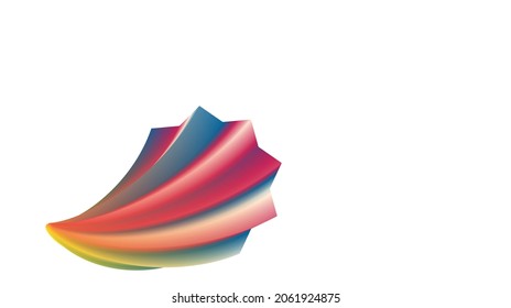 Einzeln auf weißem Hintergrund. Geometrische Form aus Rot und Blau. Vektorkunst: Adobe Illustrator EPS 8