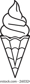 Isolated on white background an ice cream cones vector illustration