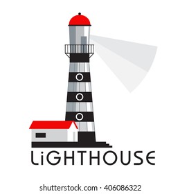 Isolated on white background Lighthouse