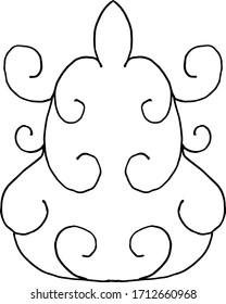 Aislado en el patrón de fondo blanco, elemento de diseño de ilustración de material vectorial para impresión