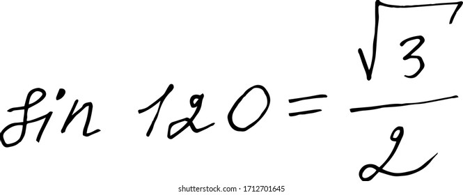 isolated on white background picture from a mathematical formula, an inscription, vector Stock illustration design element for print