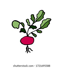 einzeln auf weißem Hintergrund, handgezeichnet, doodle, Vektorgrafik