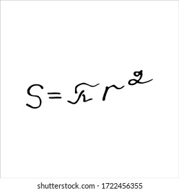 aislado en imagen de fondo blanco de una fórmula matemática, una inscripción, elemento de diseño de ilustración de material vectorial para impresión