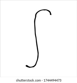 isoliert auf weißem Hintergrund aus einer mathematischen Formel, einer Inschrift, einem Vektormaterial-Illustrationselement für den Druck