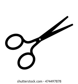 Isolated on white background scissors icon - vector