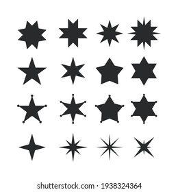 Isolated on a white background star symbols.