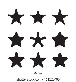 Isolated on a white background star symbols.