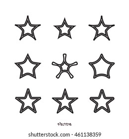 Isolated on a white background star symbols.