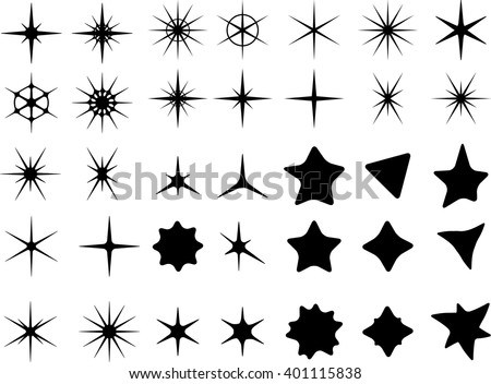 Isolated on a white background star symbols.