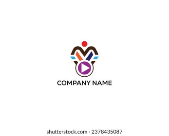 aislado en fondo blanco. Usable para logotipos de empresas y marcas. Elemento de plantilla de diseño de logotipo de vectores planos. creativo logotipo inteligente que detalla con fondo limpio. Logotipos de negocio y promoción de marca.
