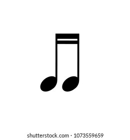 isolated on white eighth sixteenth note. vector notes elements music on white background