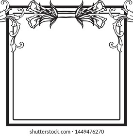 Art Nouveau Vintage Frame Stock Vector (Royalty Free) 391858489