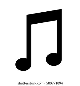 Isolated on white music note