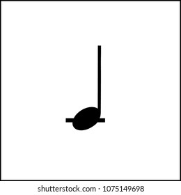 isolated on white quarter note. vector elements music