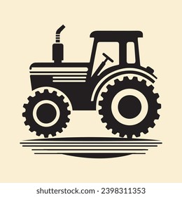  Isolated on white  tractor  icon vector symbol  linear style pictogram. Illustration of a symbol or logo