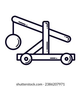 Einziger Onager-Symbol Mittelalterliche Waffe Vektorgrafik