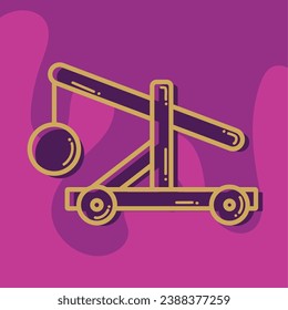 Isolated onager icon Medieval weapon Vector