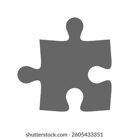 Isolated once color jigsaw puzzle piece