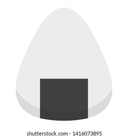 Isolated onigiri image on a white background. Japanese food - Vector