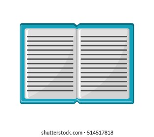 Isolated open book design