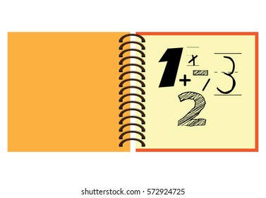 Isolated open book icon on a white background, Vector illustration