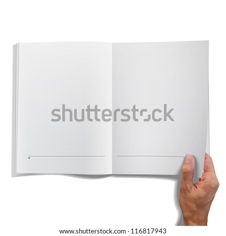 Isolated open book on white background. Vector design.