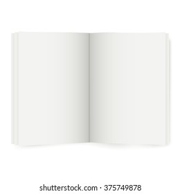 isolated open book, vector illustration 