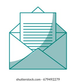 isolated open envelope